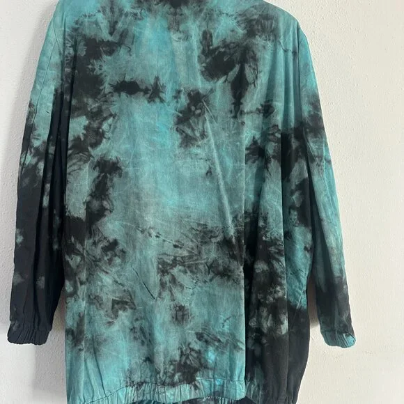 Vintage 90s Women’s Charle Casuals Art Jacket XL Boho Tribal Hand Painted Cotton - Picture 7 of 10